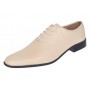 pantofi barbati eleganti bej din piele naturala dintr-o bucata cu siret GKR51TSB